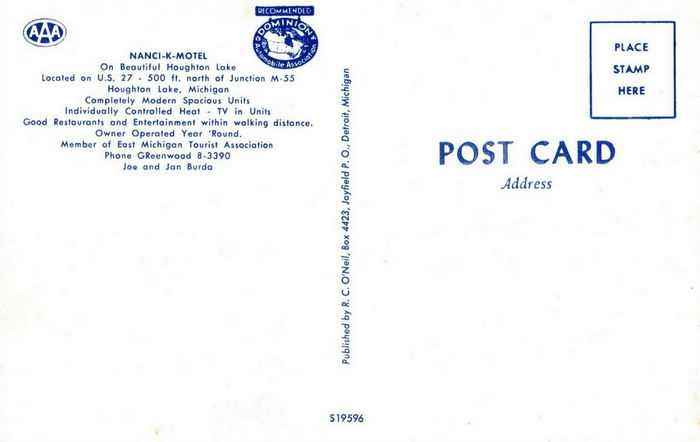 Nanci-K-Motel (Way North Motel and Cabins) - Old Postcard View (newer photo)